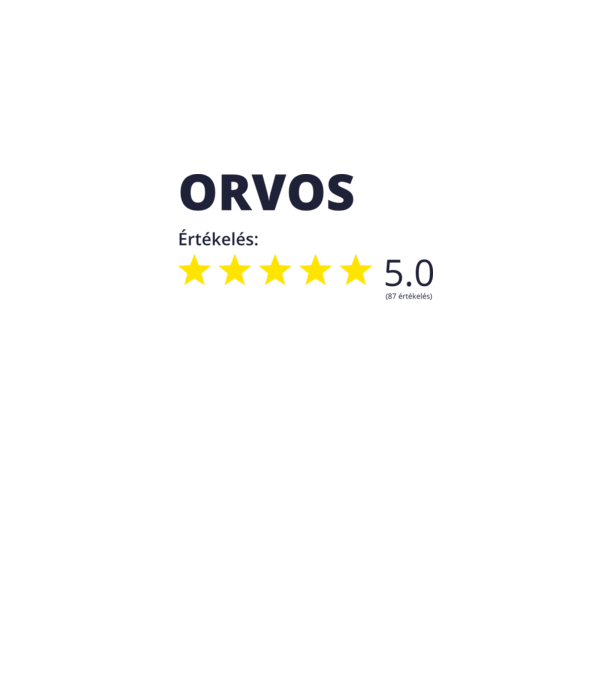 Értékelés 5 csillag - ORVOS minta szürke pólón