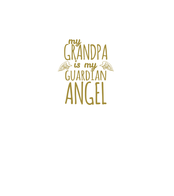 My grandpa is my guardian angel minta fekete pólón
