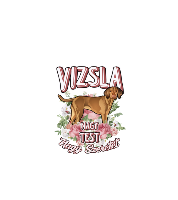 FLORAL DOGGO  vizsla minta fehér pólón