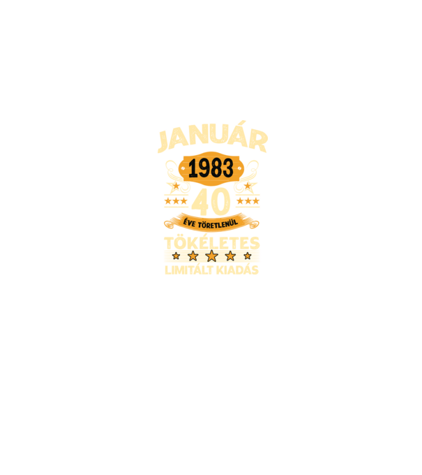 Január 1983 40 éve töretlenül tökéletes minta farmerkék pólón