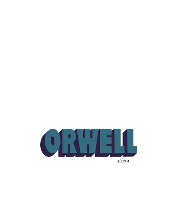 Orwell - Like 1984 minta világos rózsaszín pólón