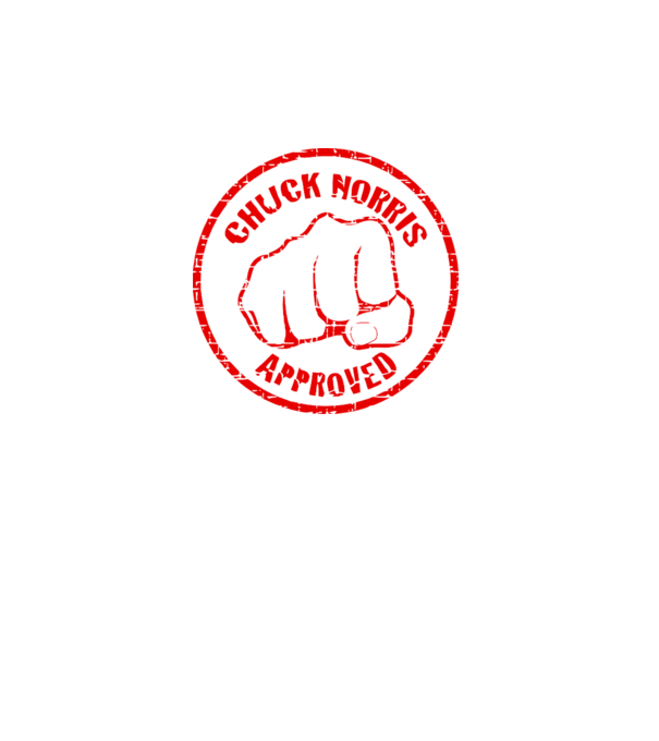 Chuck Norris Approved minta fehér pólón
