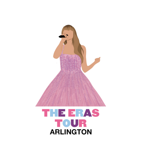 Taylor Swift The Eras Tour Arlington minta fehér pólón