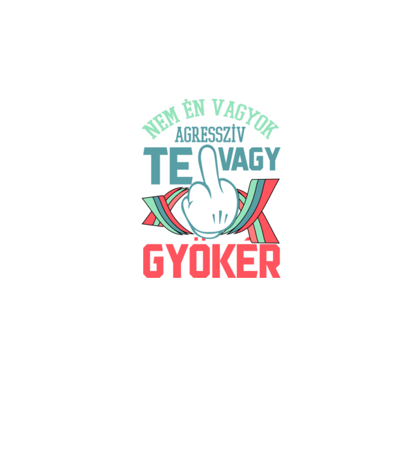 Nem vagyok agresszív minta fekete pólón