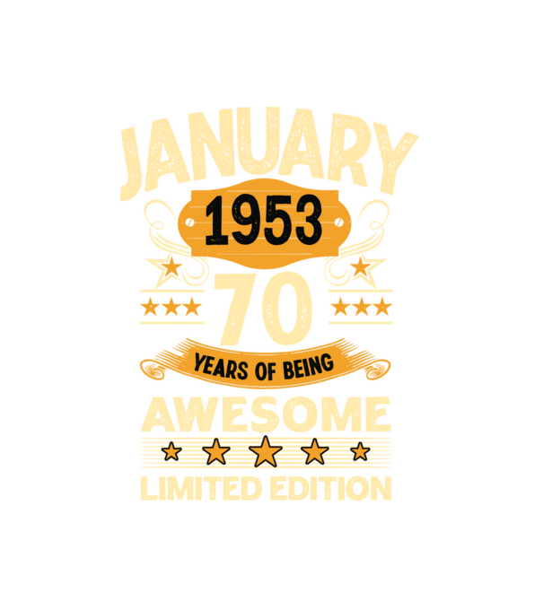 January 1953 70 years of being limited edition minta fehér pólón