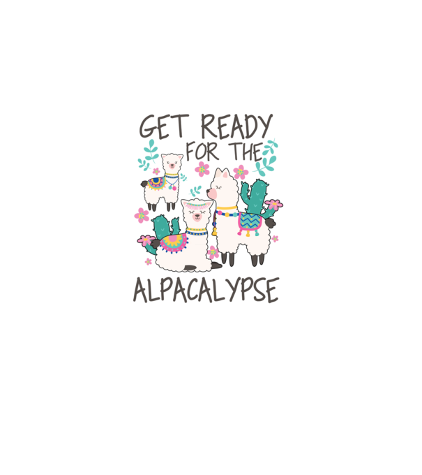 Get ready for the alpacalypse minta fekete pólón