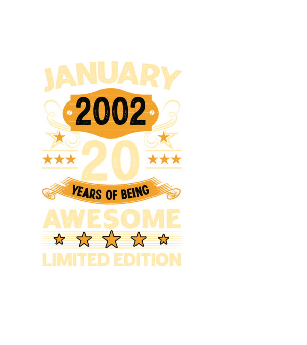 20 years of being limited edition_january minta fekete pólón