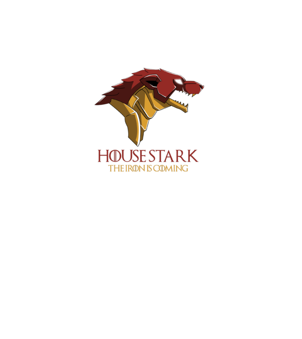 House Stark - Iron is Coming minta szürke pólón