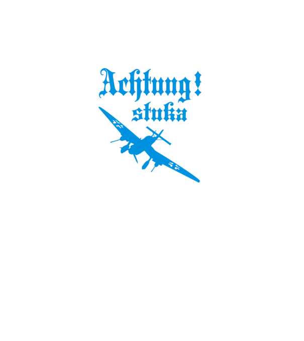 Achtung stuka 05S minta fekete pólón