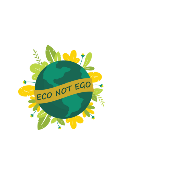 ECO NOT EGO minta fehér pólón