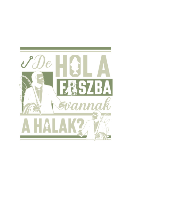 Hol a fszba vannak a halak minta fekete pólón