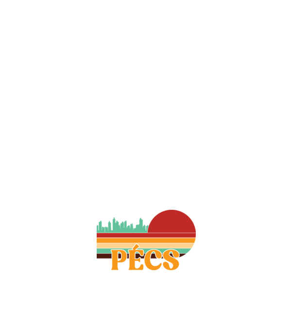 Pécs minta sötétkék pólón
