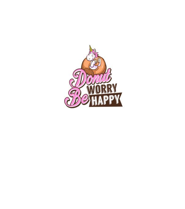Donut worry be happy minta szürke pólón
