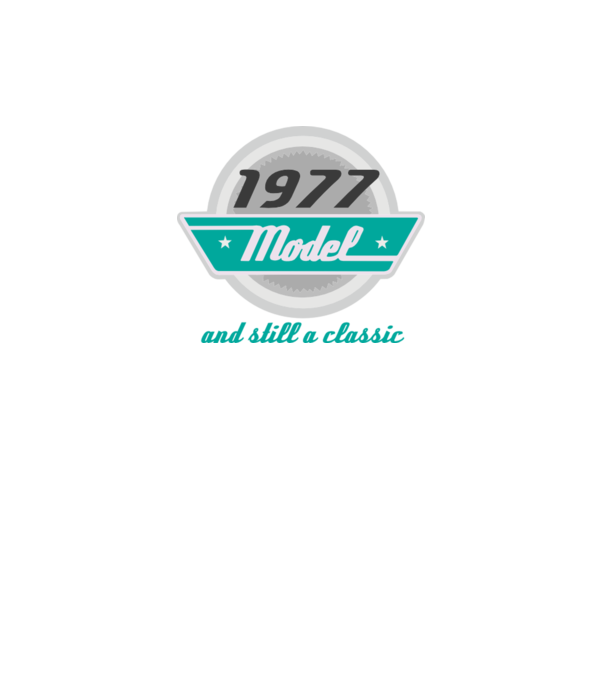 Model and still a classic - 1977 minta sötétszürke pólón