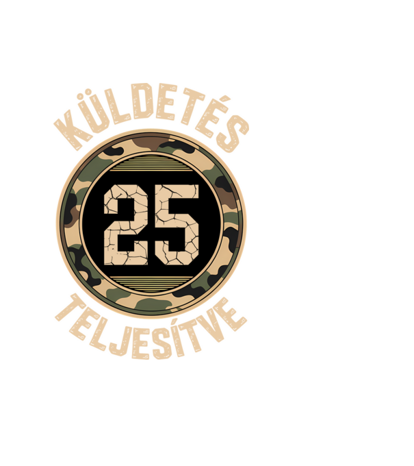 Küldetés teljesítve 25 minta fekete pólón