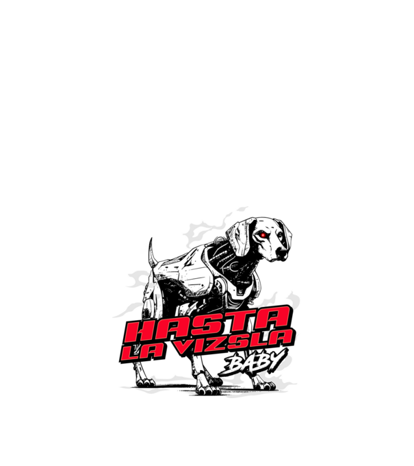 Hasta la vizsla baby minta fekete pólón