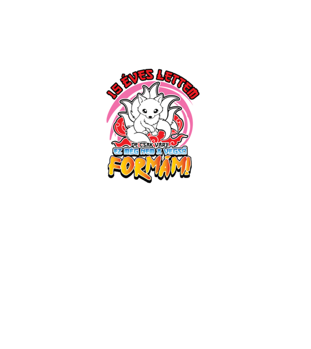 Naruto szülinap_15 éves minta fehér pólón