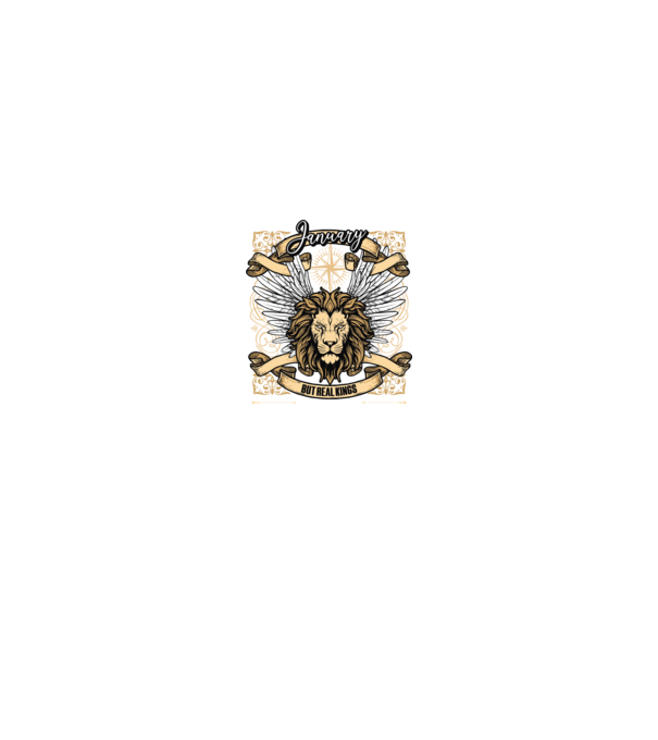 KINGS ARE BORN 1985 - JANUÁR minta fekete pólón