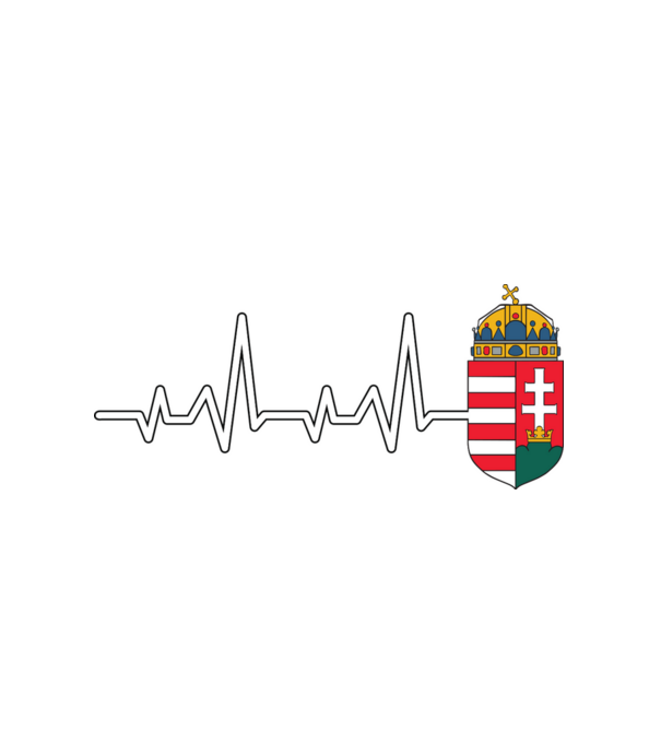 Címer heartbeat minta fehér pólón