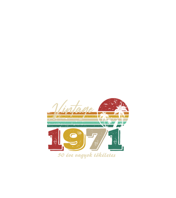 vintage 50 éve vagyok tökéletes minta fekete pólón