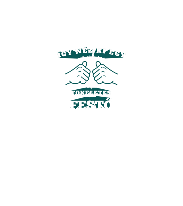 Így néz ki egy tökéletes festő minta fekete pólón