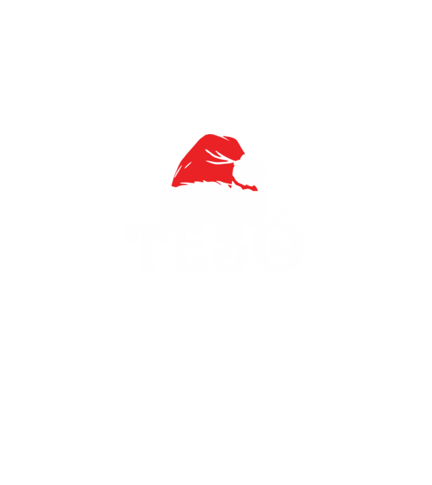 Mikulás sapka Tesó minta fekete pólón