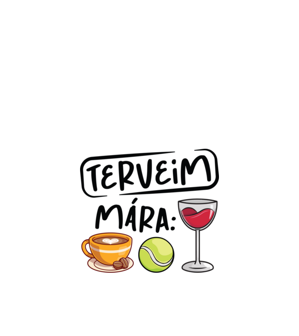 Terveim mára minta fehér pólón