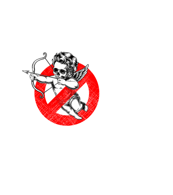 Anti Valentines Club fehér minta fehér pólón