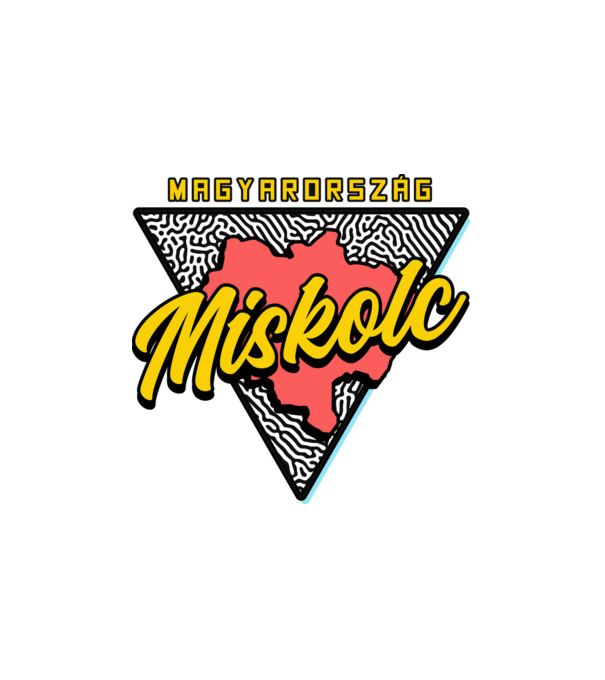 Retro Miskolc minta fehér pólón