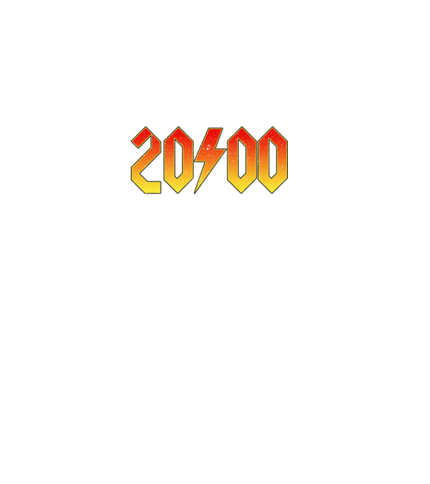 Rock születésnap 2000 JANUÁR minta fekete pólón