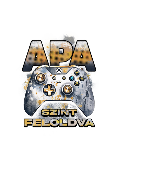 Apa szint feloldva minta fekete pólón