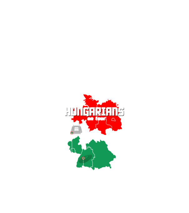 Futball EB 2024 HUNGARIANS ON TOUR fekete alapra minta fekete pólón
