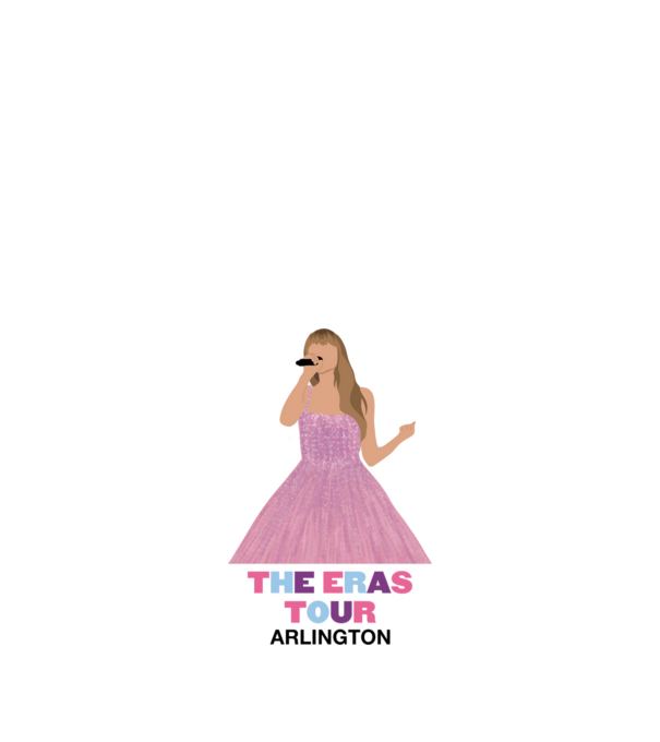 Taylor Swift The Eras Tour Arlington minta fehér pólón