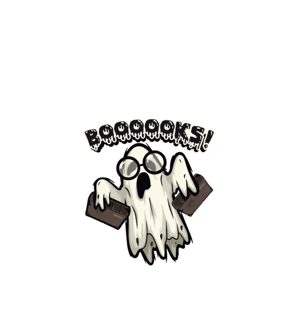 Spooky boookworm minta fekete pólón