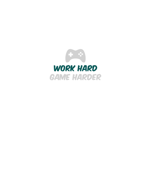 Work hard, game harder minta fekete pólón