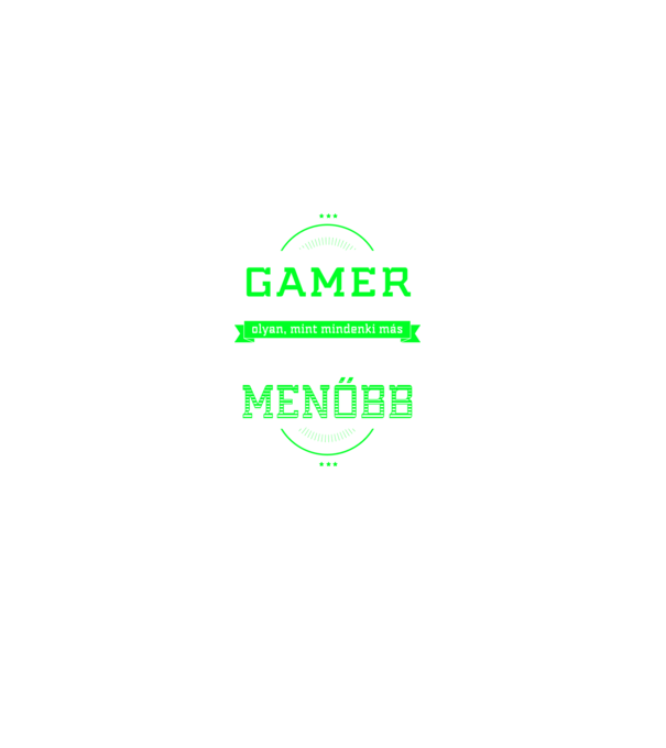 Én egy menő...GAMER minta fekete pólón