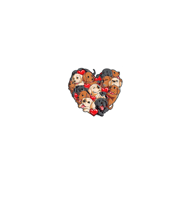Puppy Heart minta fekete pólón