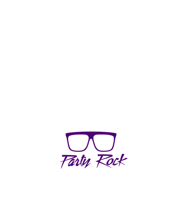 partyrock minta fehér pólón