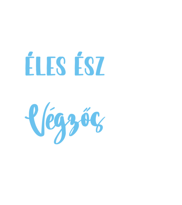 Éles ész és szuper erő minta fekete pólón
