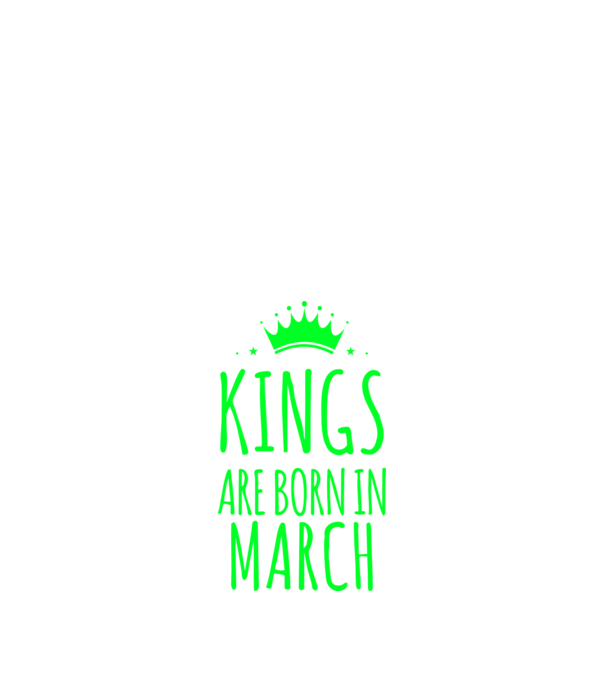 Kings are born in - March minta királykék pólón
