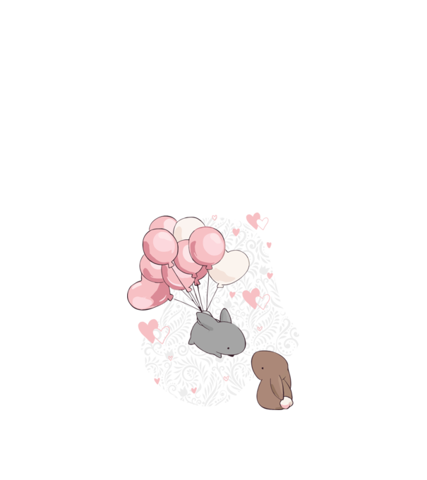 Érted lángol a szívem nyuszik pink minta fehér pólón