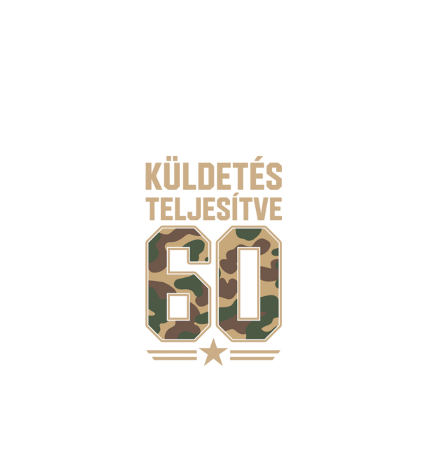 Küldetés teljesítve 60 minta fekete pólón