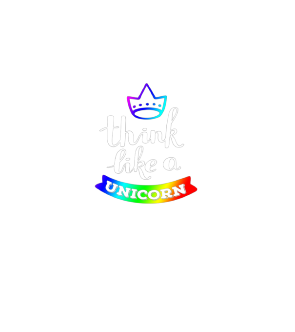 I think like a UNICORN minta fekete pólón