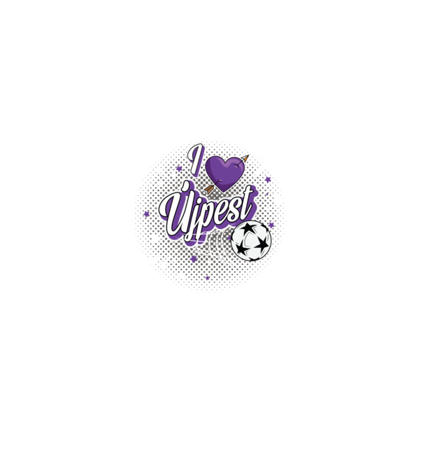 Popart Újpest minta fekete pólón