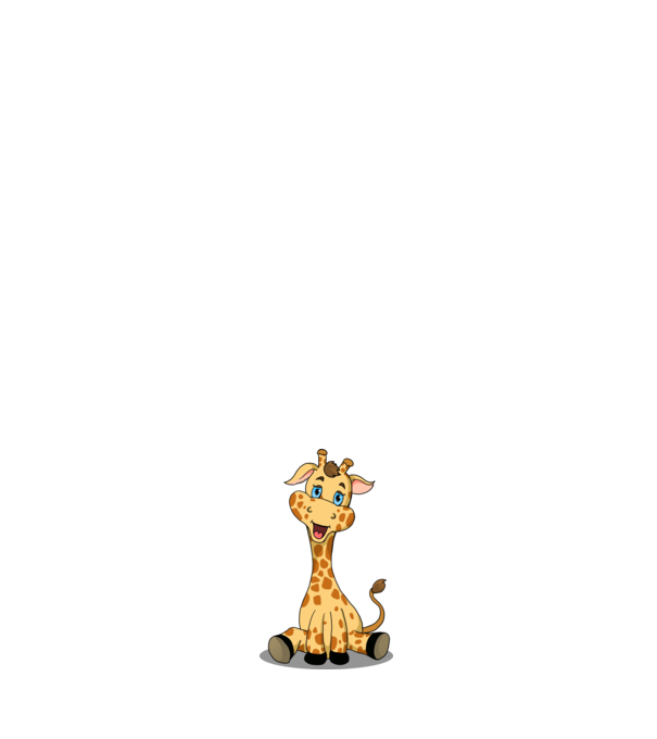 Cute giraffe minta világos rózsaszín pólón