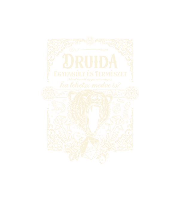Dungeons and Dragons Druida minta fehér pólón