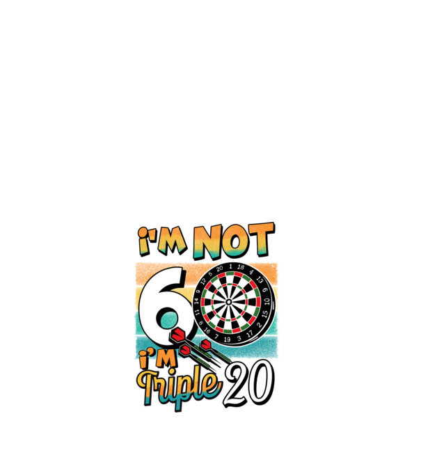 Darts Birthday 60 years old minta fehér pólón