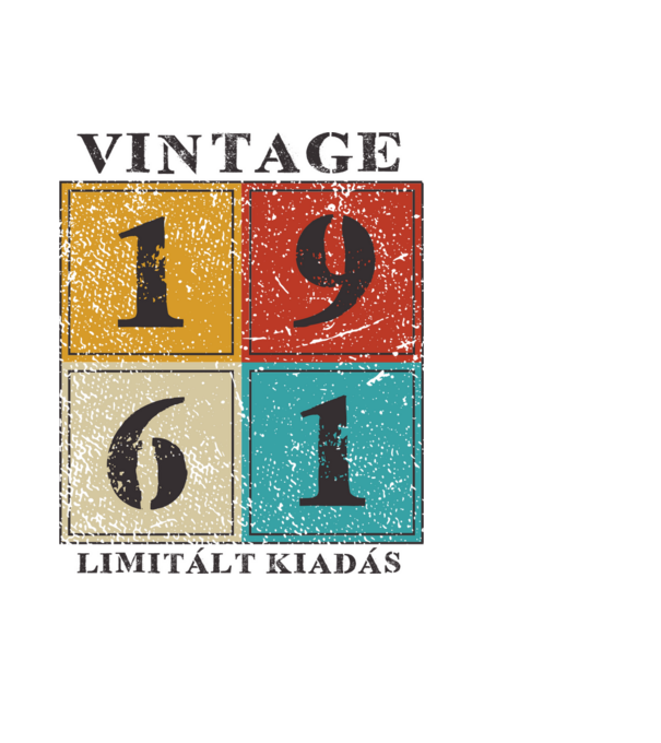 vintage_1961_limitált minta világoskék pólón