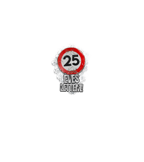 Speedlimit 25 éves minta szürke pólón
