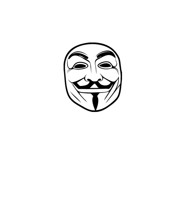Anonymous mask minta fekete pólón